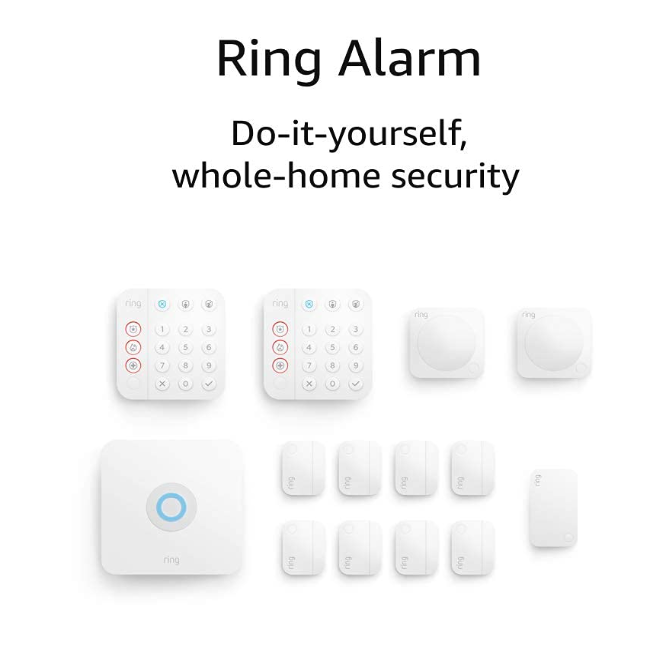 Ring Alarm 14-Piece Kit – Wireless Smart Home Security System | Expandable | Easy Setup | Mobile App Control | 24/7 Professional Monitoring | Alexa Compatible
