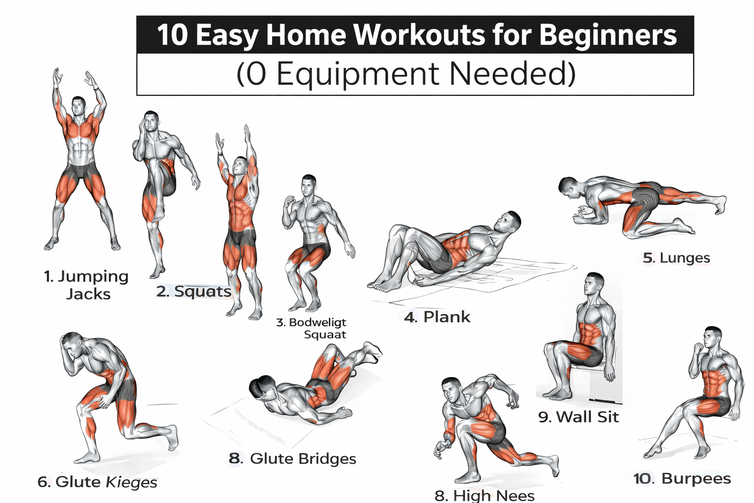 10 Easy Home Workouts for Beginners